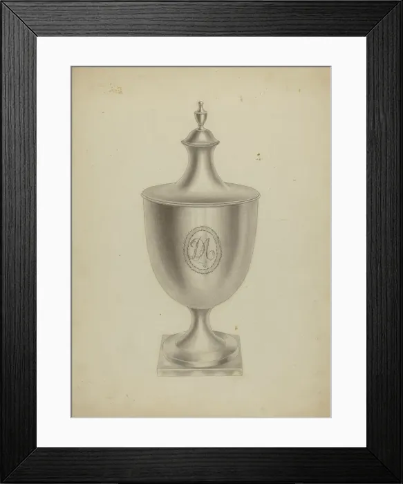 Framed Print : Silver Sugar Bowl, 1935 / 1942. Creator: Michael Fenga Framed Print : Silver Sugar Bowl, 1935 / 1942. Creator: Michael Fenga
