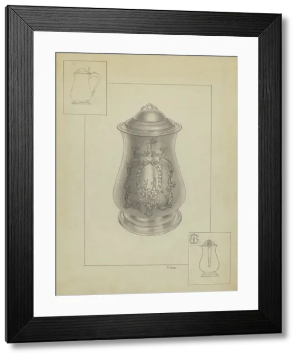 Framed Print : Silver Tankard, c. 1936. Creator: Michael Fenga Framed Print : Silver Tankard, c. 1936. Creator: Michael Fenga