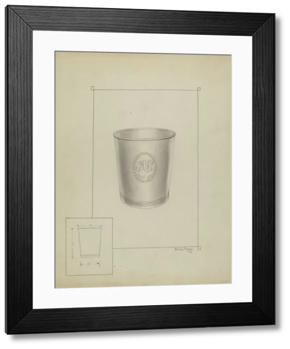 Framed Print : Silver Beaker, c. 1936. Creator: Michael Fenga