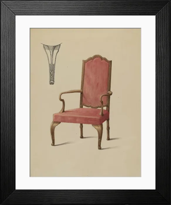 Framed Print : Armchair, 1935 / 1942. Creator: Carl Weiss Framed Print : Armchair, 1935 / 1942. Creator: Carl Weiss