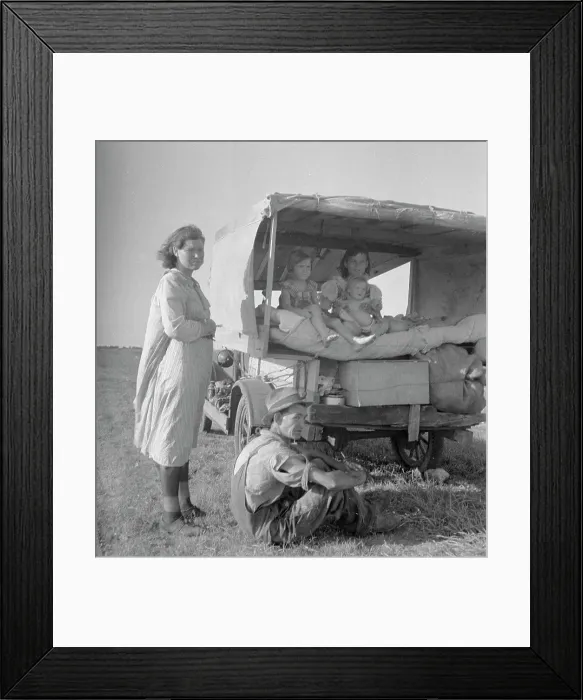Framed Print : Family between Dallas and Austin, Texas, 1936. Creator: Dorothea Lange Framed Print : Family between Dallas and Austin, Texas, 1936. Creator: Dorothea Lange
