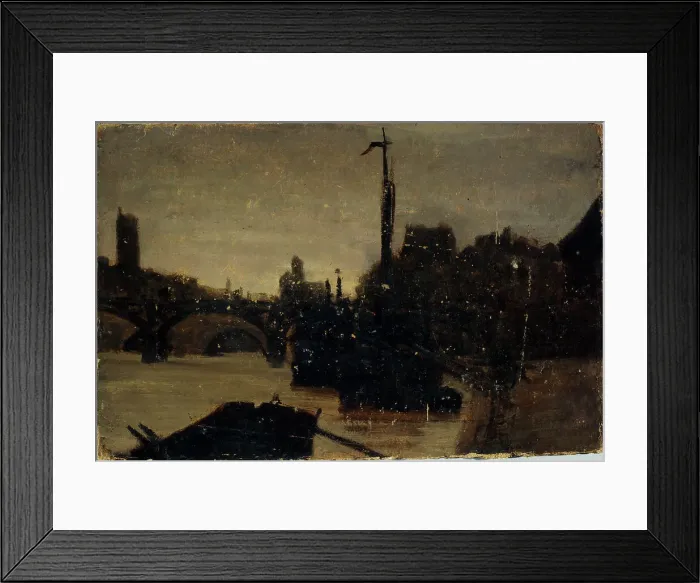 Framed Print : Pont des Arts, c1870. Creator: Charles-Emile Cuisin Framed Print : Pont des Arts, c1870. Creator: Charles-Emile Cuisin