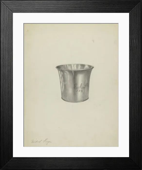 Framed Print : Silver Beaker, c. 1938. Creator: Michael Fenga Framed Print : Silver Beaker, c. 1938. Creator: Michael Fenga