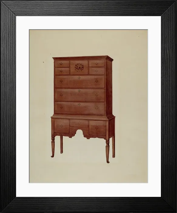Framed Print : Highboy, c. 1936. Creator: Fred Weiss Framed Print : Highboy, c. 1936. Creator: Fred Weiss