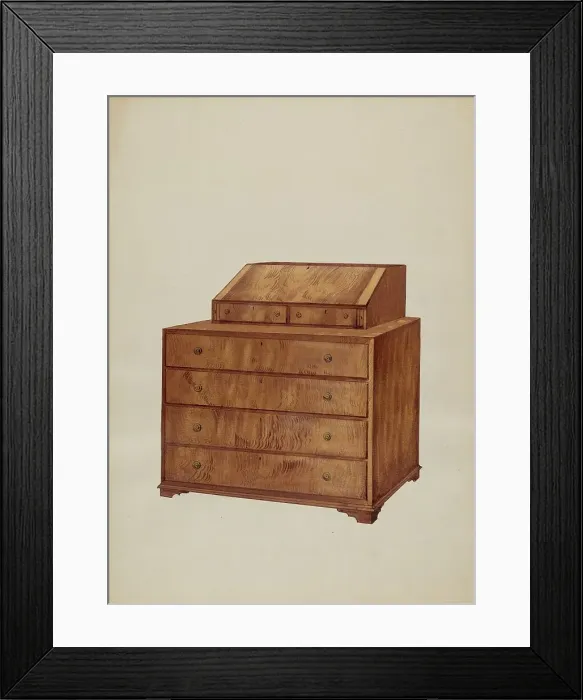 Framed Print : Scrutoir or Butler's Desk, c. 1936. Creator: Fred Weiss Framed Print : Scrutoir or Butler's Desk, c. 1936. Creator: Fred Weiss
