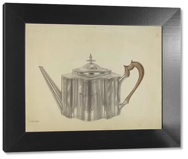 Silver Teapot, c. 1938. Creator: Michael Fenga