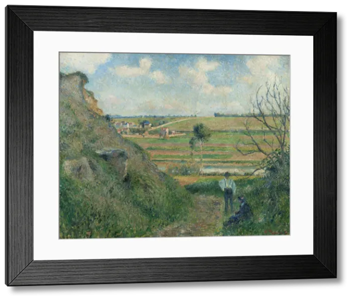 Framed Print : Landscape, Bazincourt, 1881. Creator: Pissarro, Camille (1830-1903) Framed Print : Landscape, Bazincourt, 1881. Creator: Pissarro, Camille (1830-1903)