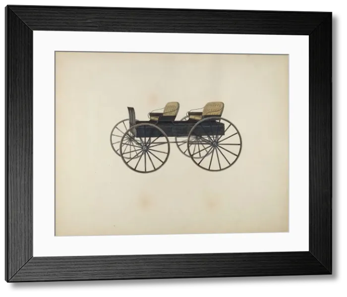 Framed Print : Four Passenger Farm Wagon, c. 1936. Creator: Fred Weiss Framed Print : Four Passenger Farm Wagon, c. 1936. Creator: Fred Weiss