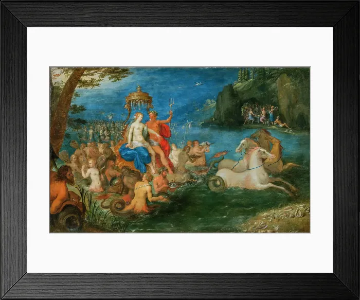 Framed Print : Neptune and Amphitrite, 1600s. Creator: Francken, Frans, the Younger (1581-1642) Framed Print : Neptune and Amphitrite, 1600s. Creator: Francken, Frans, the Younger (1581-1642)