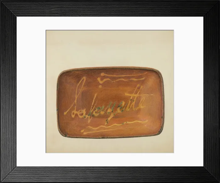Framed Print : Slipware Platter, probably 1936. Creator: Fred Weiss Framed Print : Slipware Platter, probably 1936. Creator: Fred Weiss