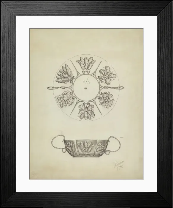 Framed Print : Silver Bowl, 1938. Creator: Lawrence Flynn Framed Print : Silver Bowl, 1938. Creator: Lawrence Flynn