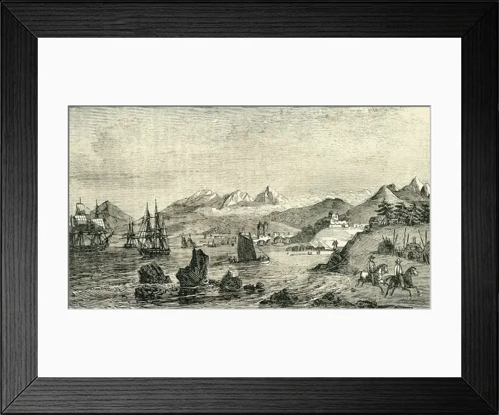 Framed Print : San Carlos de Monterey, 1849. Creator: Unknown Framed Print : San Carlos de Monterey, 1849. Creator: Unknown