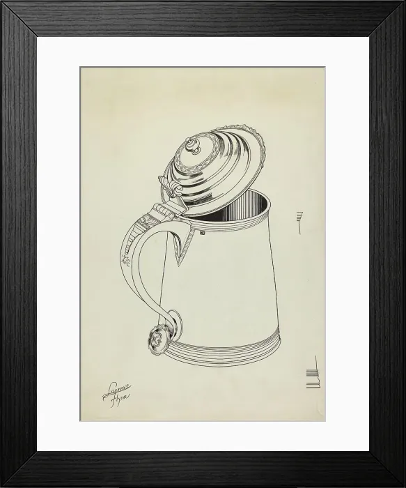 Framed Print : Silver Tankard, c. 1936. Creator: Lawrence Flynn Framed Print : Silver Tankard, c. 1936. Creator: Lawrence Flynn