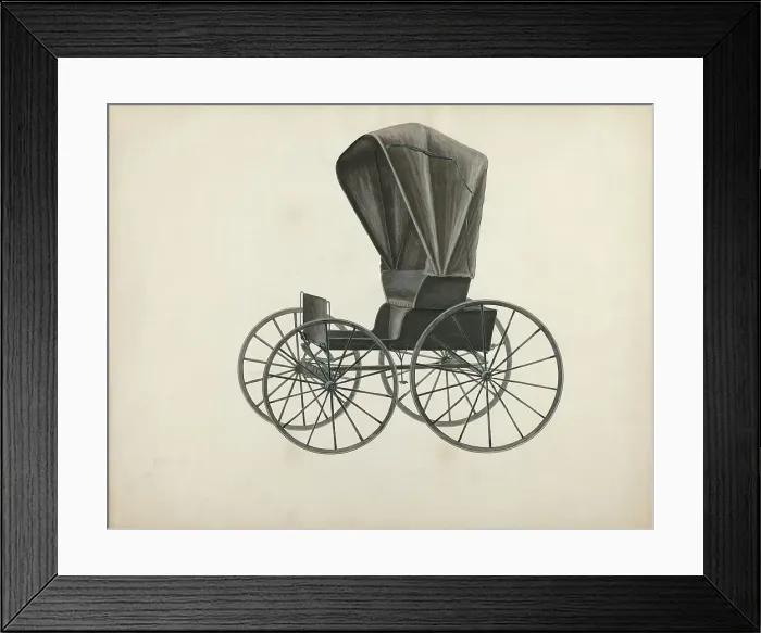Framed Print : Doctor's Buggy, c. 1936. Creator: Fred Weiss Framed Print : Doctor's Buggy, c. 1936. Creator: Fred Weiss