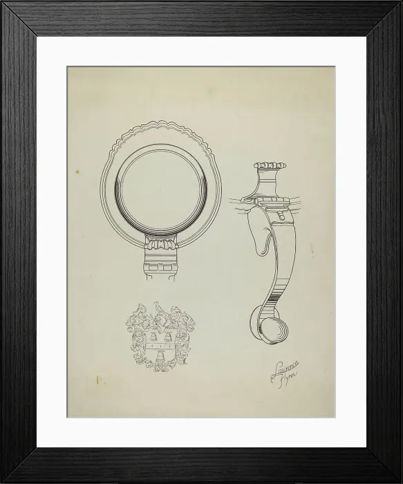 Framed Print : Silver Tankard: Details, c. 1938. Creator: Lawrence Flynn Framed Print : Silver Tankard: Details, c. 1938. Creator: Lawrence Flynn