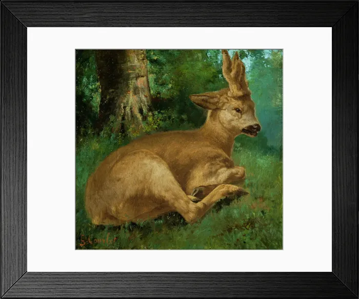 Framed Print : Roebuck. Creator: Courbet, Gustave (1819-1877) Framed Print : Roebuck. Creator: Courbet, Gustave (1819-1877)