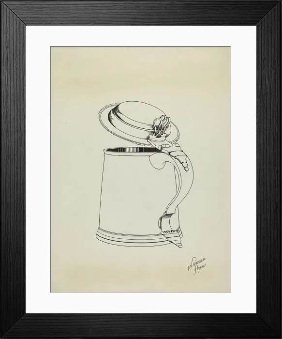 Framed Print : Silver Tankard, c. 1938. Creator: Lawrence Flynn Framed Print : Silver Tankard, c. 1938. Creator: Lawrence Flynn