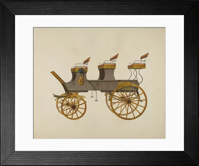 Framed Print : Tally Ho (?) or Brake, c. 1936. Creator: Fred Weiss Framed Print : Tally Ho (?) or Brake, c. 1936. Creator: Fred Weiss