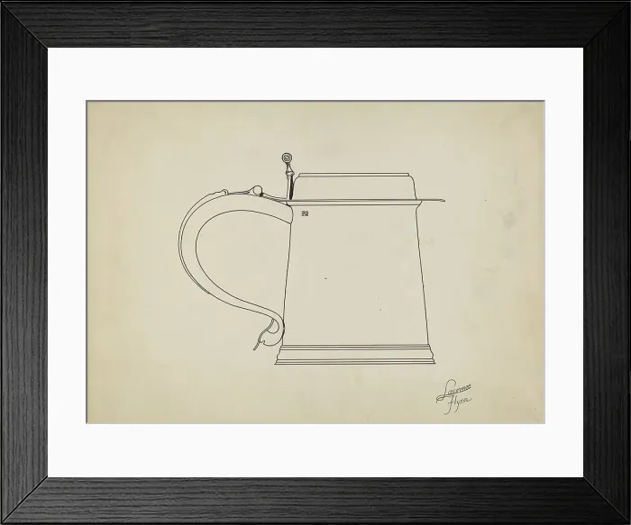 Framed Print : Silver Tankard, c. 1936. Creator: Lawrence Flynn Framed Print : Silver Tankard, c. 1936. Creator: Lawrence Flynn