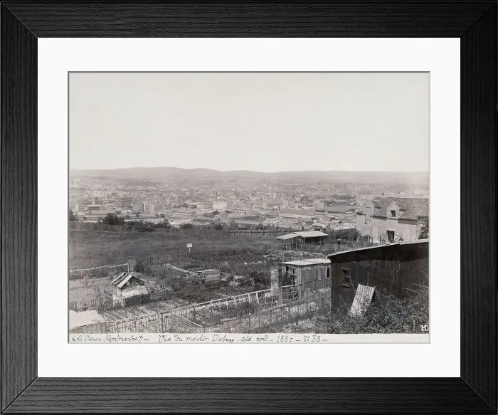 Framed Print : Panorama. - Montmartre seen from the Debray windmill, north side, 1887. 18th arrondissement, Paris. Creator: Henri Daudet Framed Print : Panorama. - Montmartre seen from the Debray windmill, north side, 1887. 18th arrondissement, Paris. Creator: Henri Daudet