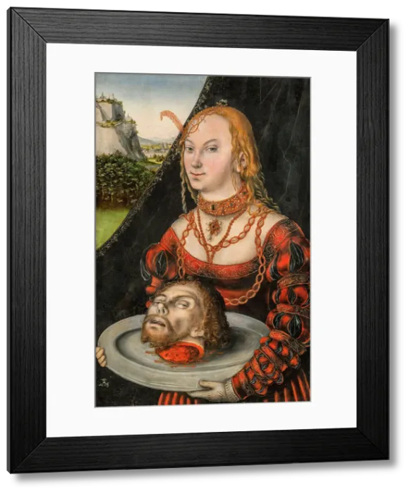 Framed Print : Salomé, c.1540. Creator: Cranach, Lucas, the Younger (1515-1586) Framed Print : Salomé, c.1540. Creator: Cranach, Lucas, the Younger (1515-1586)