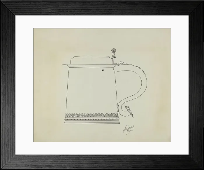 Framed Print : Silver Tankard, c. 1938. Creator: Lawrence Flynn Framed Print : Silver Tankard, c. 1938. Creator: Lawrence Flynn