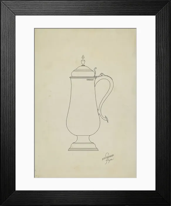 Framed Print : Silver Flagon, c. 1936. Creator: Lawrence Flynn Framed Print : Silver Flagon, c. 1936. Creator: Lawrence Flynn