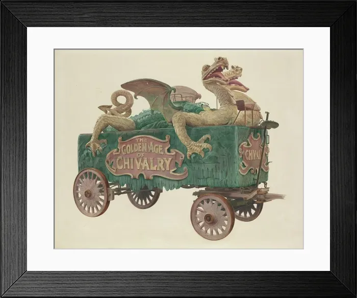 Framed Print : Age of Chivalry Circus Wagon, c. 1938. Creator: Howard Weld Framed Print : Age of Chivalry Circus Wagon, c. 1938. Creator: Howard Weld