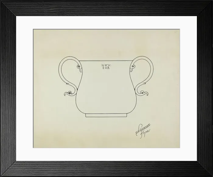 Framed Print : Silver Caudle Cup, 1935 / 1942. Creator: Lawrence Flynn Framed Print : Silver Caudle Cup, 1935 / 1942. Creator: Lawrence Flynn