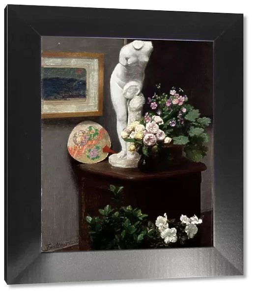 Still Life with Torso and Flowers, 1874. Creator: Fantin-Latour, Henri (1836-1904)