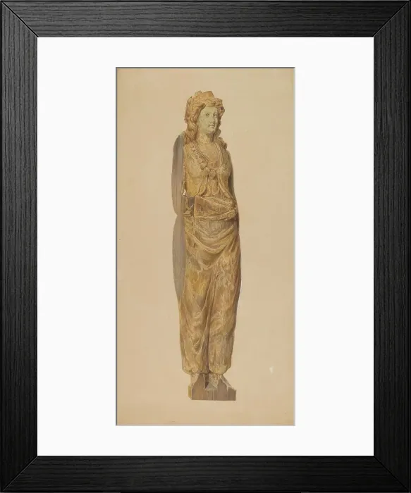 Framed Print : Circus Wagon Figure, c. 1937. Creator: Howard Weld Framed Print : Circus Wagon Figure, c. 1937. Creator: Howard Weld