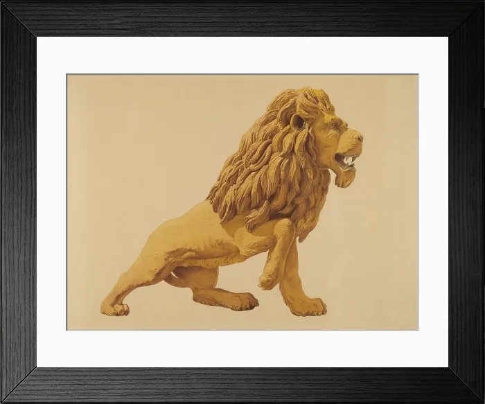 Framed Print : Circus Wagon Lion, c. 1937. Creator: Howard Weld Framed Print : Circus Wagon Lion, c. 1937. Creator: Howard Weld