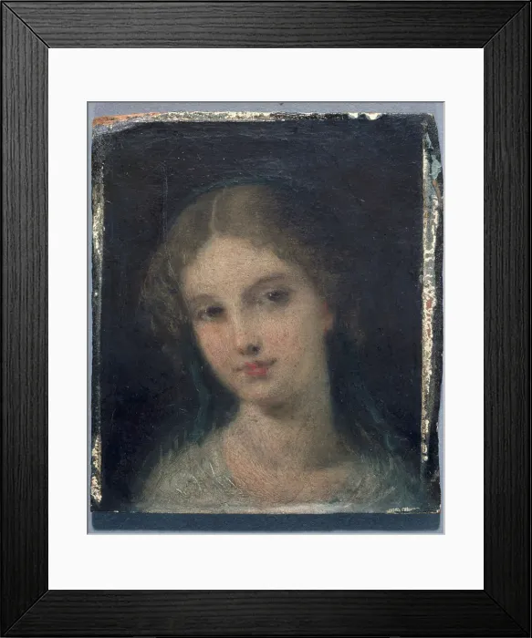 Framed Print : Woman's head, c1860. Creator: Pierre-Joseph Dedreux-Dorcy