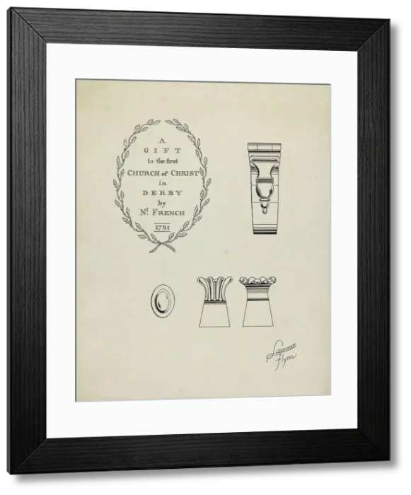 Framed Print : Silver Flagon: Detail, c. 1936. Creator: Lawrence Flynn Framed Print : Silver Flagon: Detail, c. 1936. Creator: Lawrence Flynn