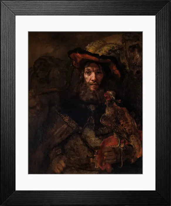 Framed Print : The Knight with the Falcon, 1660s. Creator: Rembrandt van Rhijn (1606-1669) Framed Print : The Knight with the Falcon, 1660s. Creator: Rembrandt van Rhijn (1606-1669)