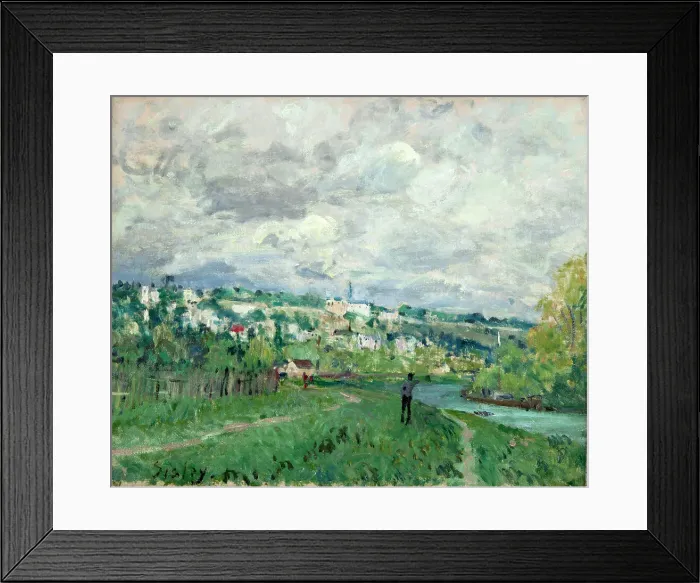 Framed Print : The Seine near Saint-Cloud, 1877. Creator: Sisley, Alfred (1839-1899) Framed Print : The Seine near Saint-Cloud, 1877. Creator: Sisley, Alfred (1839-1899)