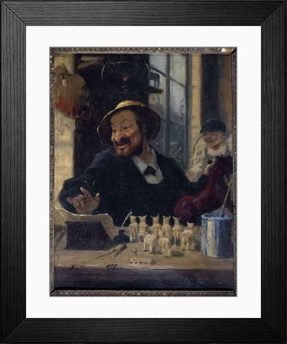 Framed Print : Portrait of Alexandre Schanne (1823-1887), model of Schaunard from La Vie de Boheme'... c1880. Creator: Leon Dehaisne. Portrait of Alexandre Schanne (1823-1887), model of Schaunard from La Vie de Boheme'... c1880 Framed Print : Portrait of Alexandre Schanne (1823-1887), model of Schaunard from La Vie de Boheme'... c1880. Creator: Leon Dehaisne. Portrait of Alexandre Schanne (1823-1887), model of Schaunard from La Vie de Boheme'... c1880