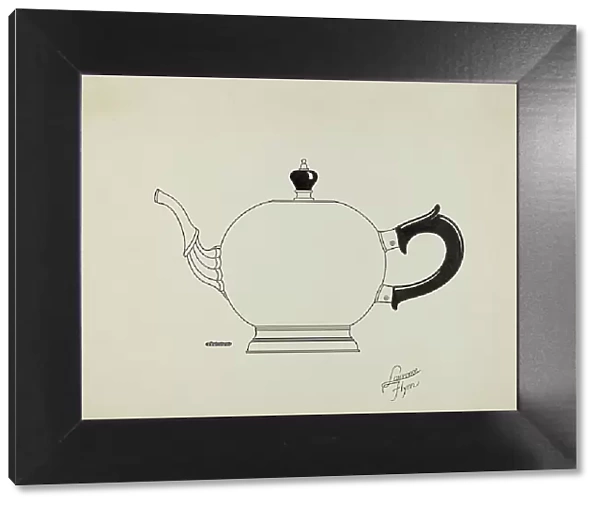 Silver Teapot, c. 1936. Creator: Lawrence Flynn