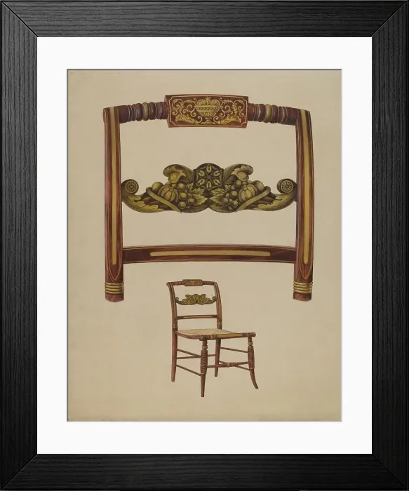 Framed Print : Chair, c. 1936. Creator: Howard Weld Framed Print : Chair, c. 1936. Creator: Howard Weld