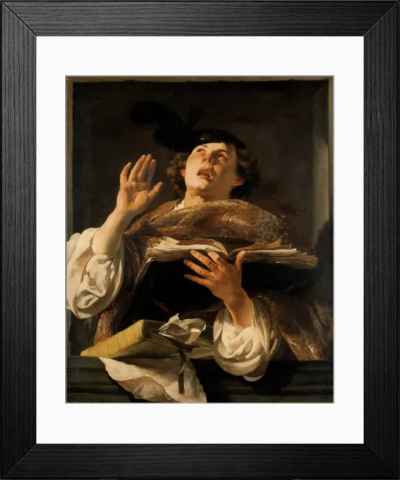 Framed Print : The Singer, 1620s. Creator: Terbrugghen, Hendrick Jansz (1588-1629) Framed Print : The Singer, 1620s. Creator: Terbrugghen, Hendrick Jansz (1588-1629)