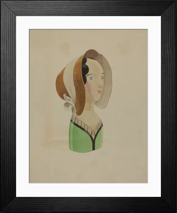 Framed Print : Hat Mannequin, c. 1937. Creator: Howard Weld Framed Print : Hat Mannequin, c. 1937. Creator: Howard Weld