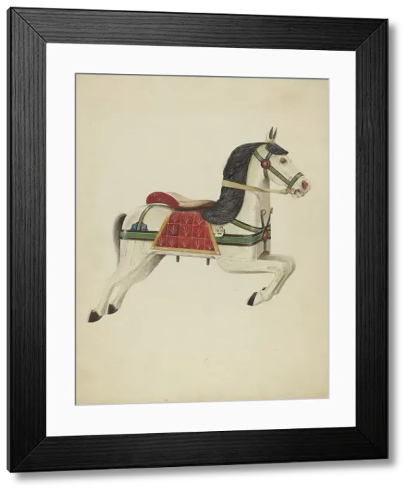 Framed Print : Carousel Horse, 1935 / 1942. Creator: Howard Weld Framed Print : Carousel Horse, 1935 / 1942. Creator: Howard Weld