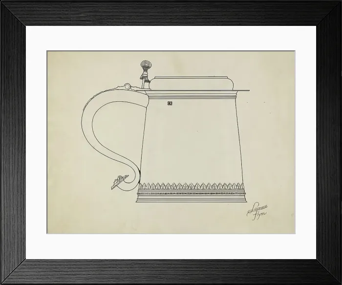 Framed Print : Silver Tankard, c. 1936. Creator: Lawrence Flynn Framed Print : Silver Tankard, c. 1936. Creator: Lawrence Flynn