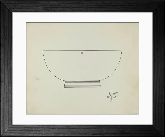 Framed Print : Silver Punch Bowl, c. 1936. Creator: Lawrence Flynn Framed Print : Silver Punch Bowl, c. 1936. Creator: Lawrence Flynn