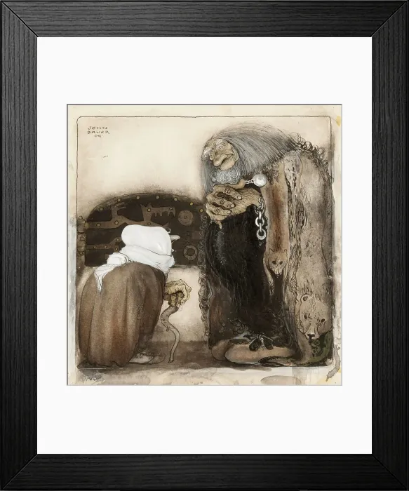 Framed Print : Two Trolls, 1909. Creator: Bauer, John (1882-1918) Framed Print : Two Trolls, 1909. Creator: Bauer, John (1882-1918)