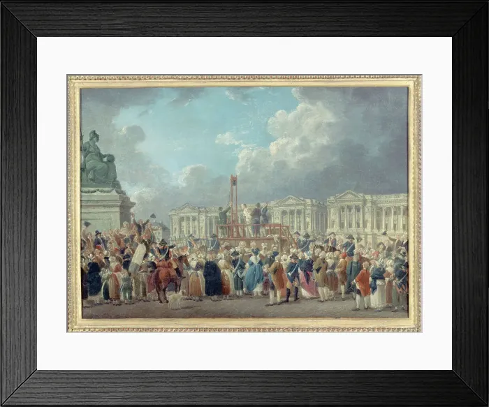 Framed Print : Capital execution, Place de la Revolution, c1793. Creator: Pierre-Antoine Demachy Framed Print : Capital execution, Place de la Revolution, c1793. Creator: Pierre-Antoine Demachy