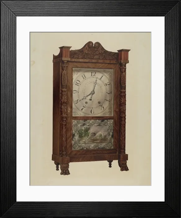 Framed Print : Shelf Clock, c. 1939. Creator: Frank Wenger Framed Print : Shelf Clock, c. 1939. Creator: Frank Wenger
