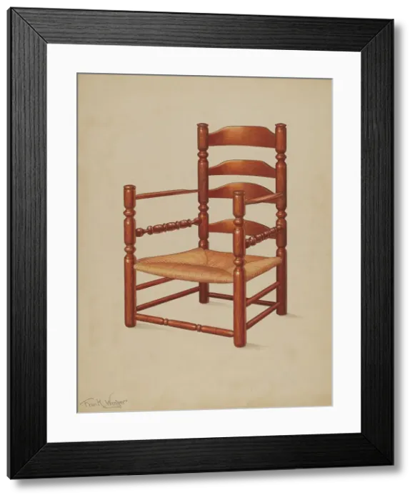 Framed Print : Armchair, 1937. Creator: Frank Wenger Framed Print : Armchair, 1937. Creator: Frank Wenger
