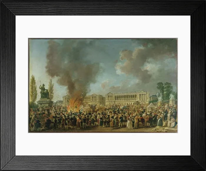 Framed Print : Celebration of Unity and Reunion, on Place de la Revolution, c1793. Creator: Pierre-Antoine Demachy Framed Print : Celebration of Unity and Reunion, on Place de la Revolution, c1793. Creator: Pierre-Antoine Demachy