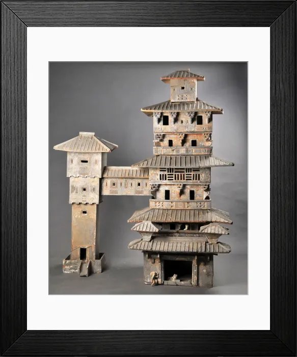 Framed Print : Model of a Multistory House, 25-220. Creator: Chinese Master